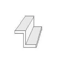 .080" (2.0mm) Opaque White Polystyrene Z Channel 4/pk - 752