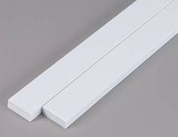 .250" X .750" X 24" Opaque White Polystyrene 2-Pack - 415