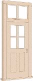 4 LITE DOOR W/2 LITE TRANSOM - 4/BAG - 30" W X 100" H- D102NEB : HO