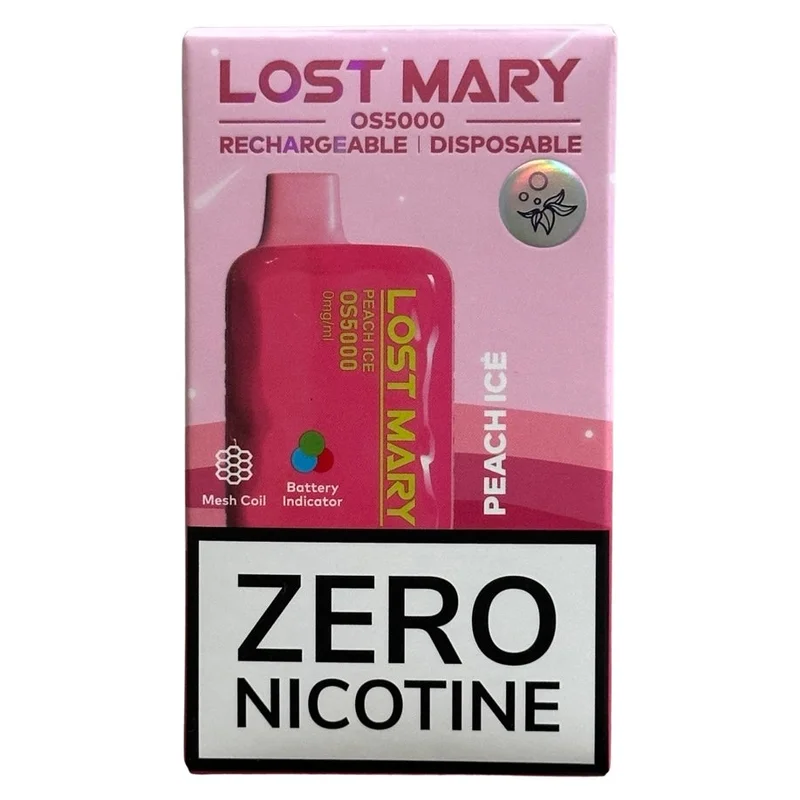 Peach Ice – Lost Mary OS5000 – Zero Nicotine